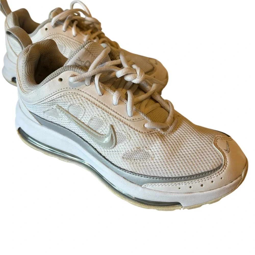 Nike Air Max Women's White and Silver Sneakers - Picture 1 of 7